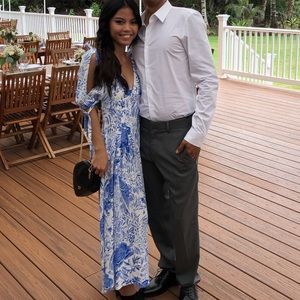 FREE PEOPLE Blue Forever Always Midi Dress